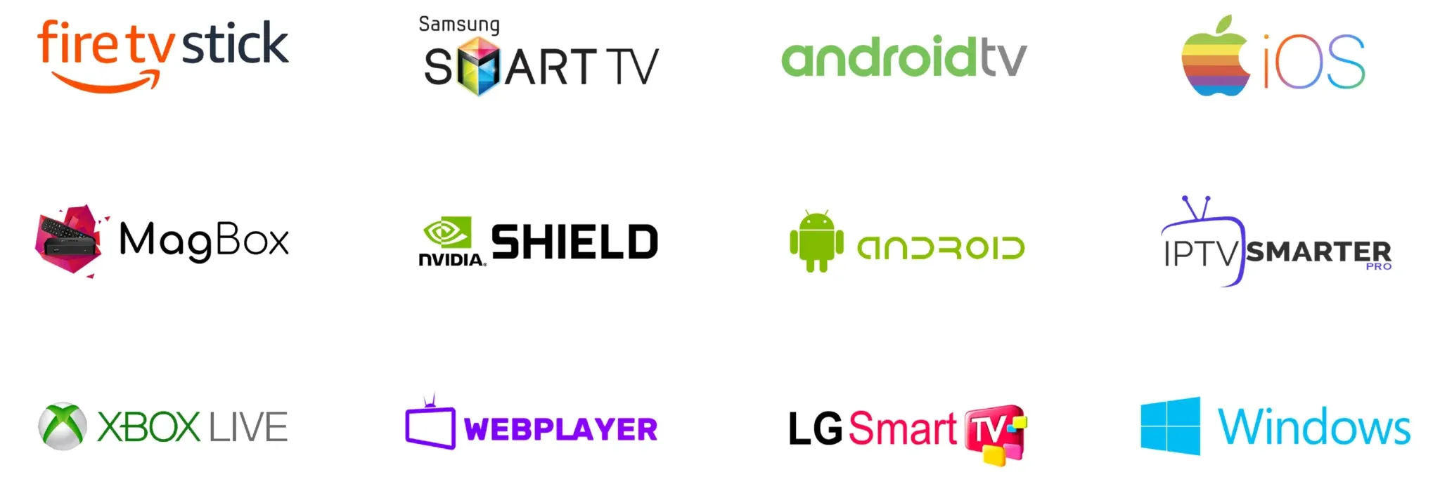 Platform and device logos that work with IPTV Computer